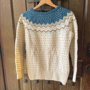 Fjallraven Nordic Blue and Cream Sweater